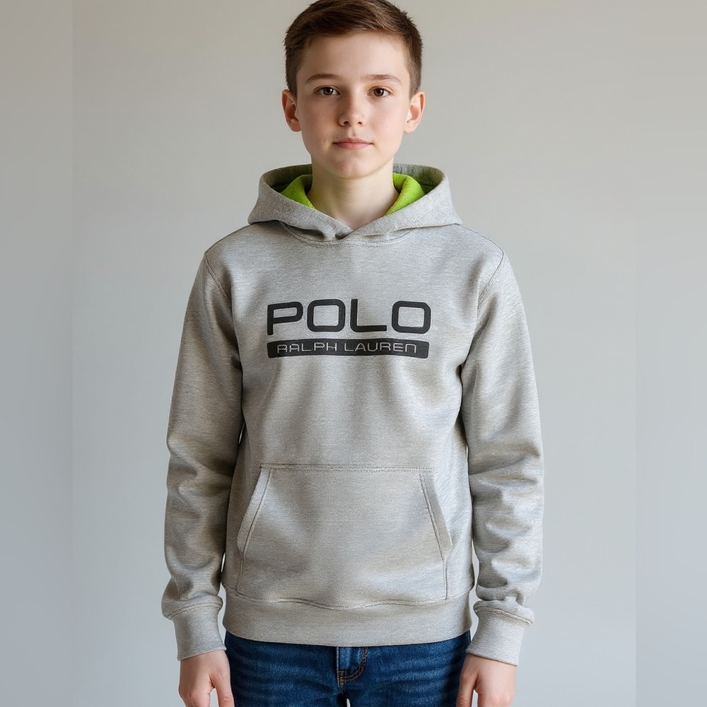 Polo Ralph Lauren Boys Performance Hoodie Gray Size 7